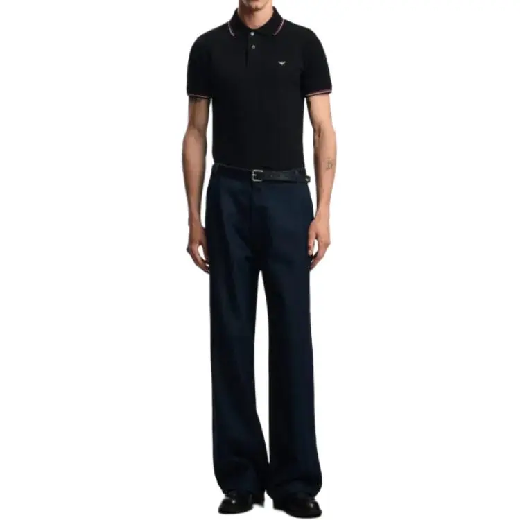 EMPORIO ARMANI Polo Shirt Men Black-5