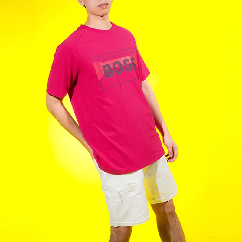 HUGO BOSS T Shirts Men Pink-5