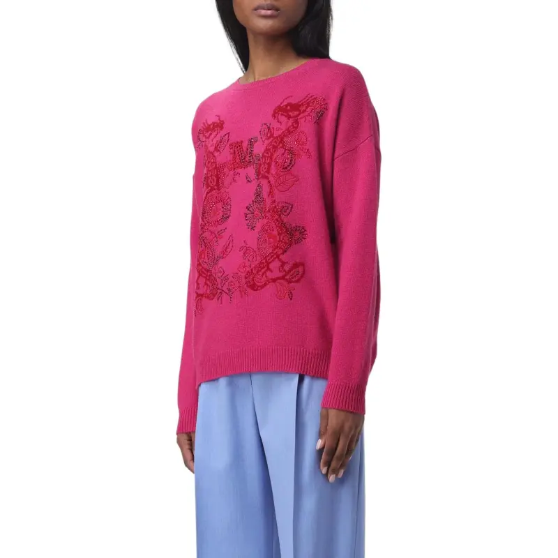 MaxMara Logo Embellished Knitted Jumper-4