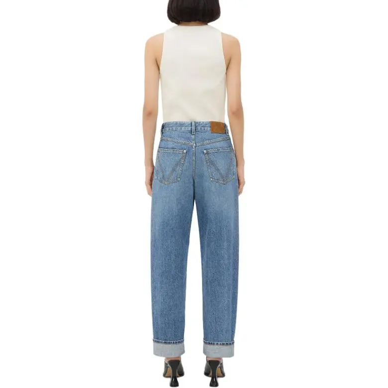 Bottega Veneta Vintage Indigo Turned Up Jeans Women's Indigo-2