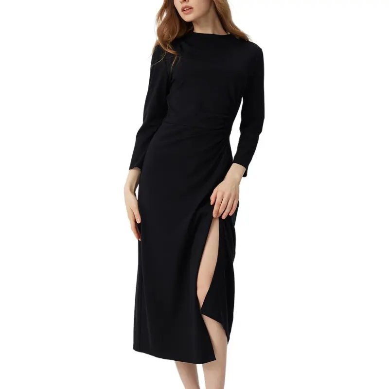 Diane Von Furstenberg SS25 Long-Sleeved Dresses Women's Black-3