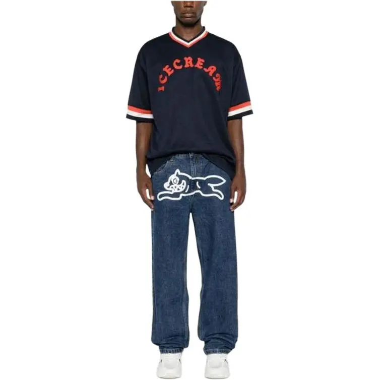 Ice Cream Running Dog-print Jeans-2