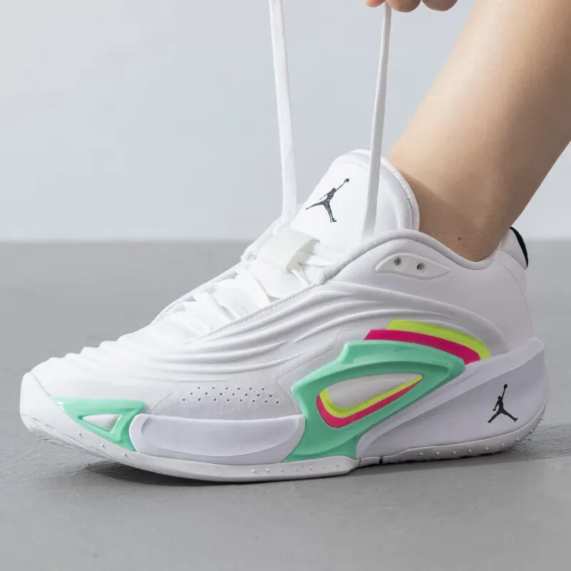 Jordan Luka 3 Anti Slip Wear Resistant Low Top Basketball Shoes White Kids'-4