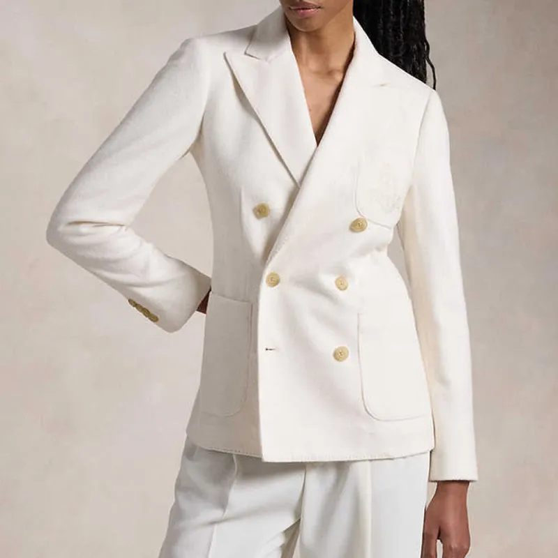 Polo Ralph Lauren FW24 Business Suits Coats Women's Cream-2