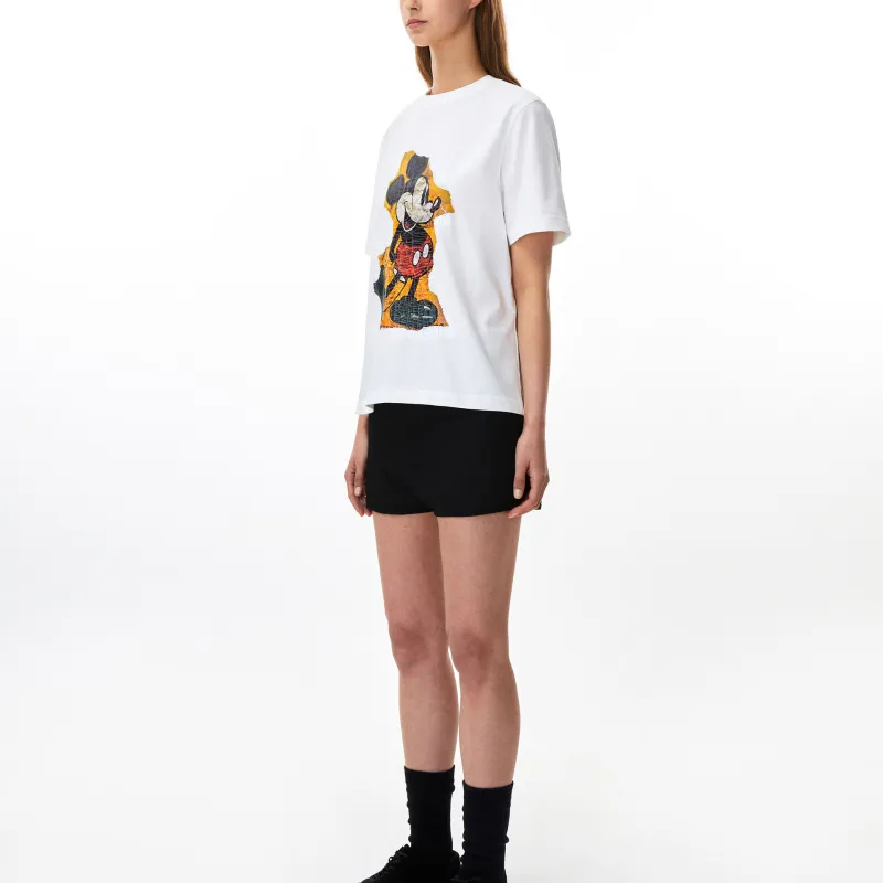 Disney X ADER ERROR Disney/Disney Co branded Model T Shirts Unisex Ecru-3