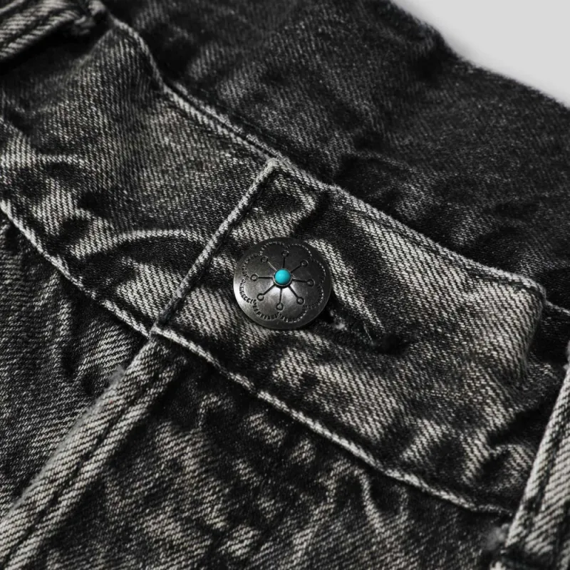 MADNESS Denim Shorts Men's Black-5