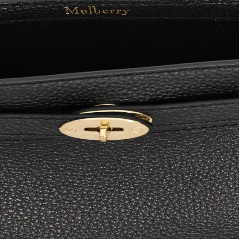 Mulberry Calfskin Bucket Bag Handbag Mini Women's Black-3