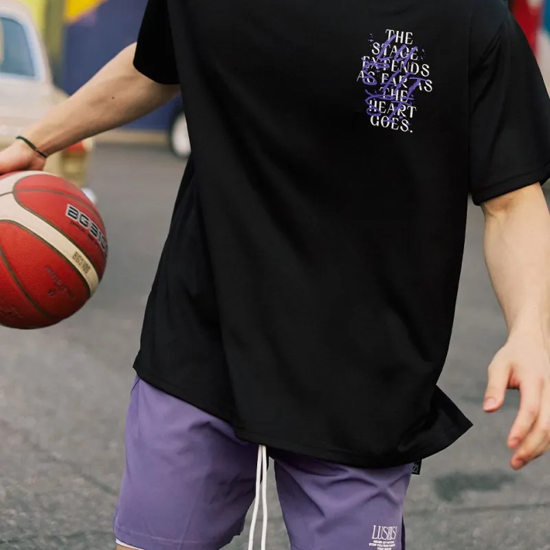 LUSHISI Basketball Shorts Unisex Purple-3
