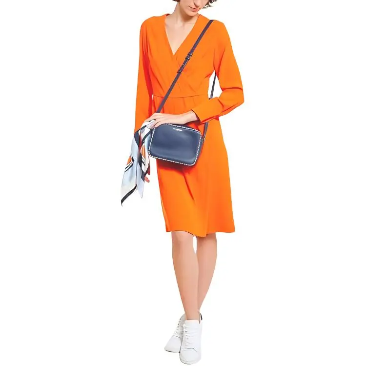 INES DE LA FRESSANGE Long Sleeved Dress Women's Orange-3