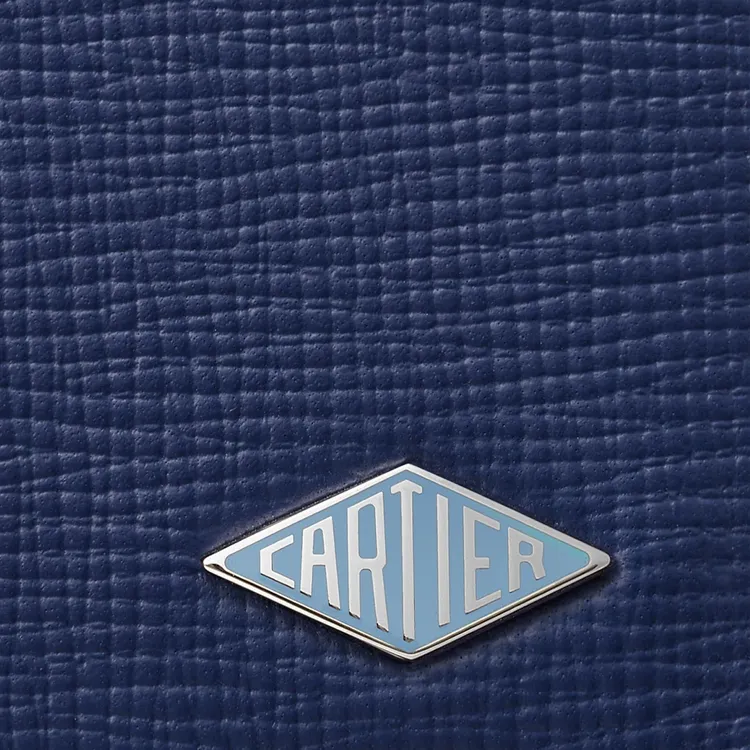 CARTIER Calfskin Card Holder Men's Dark Blue-3