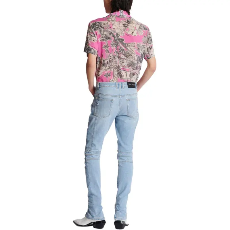 BALMAIN Panelled Biker Jeans-3