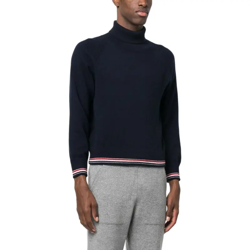 THOM BROWNE High Neck Knitted Sweater-3