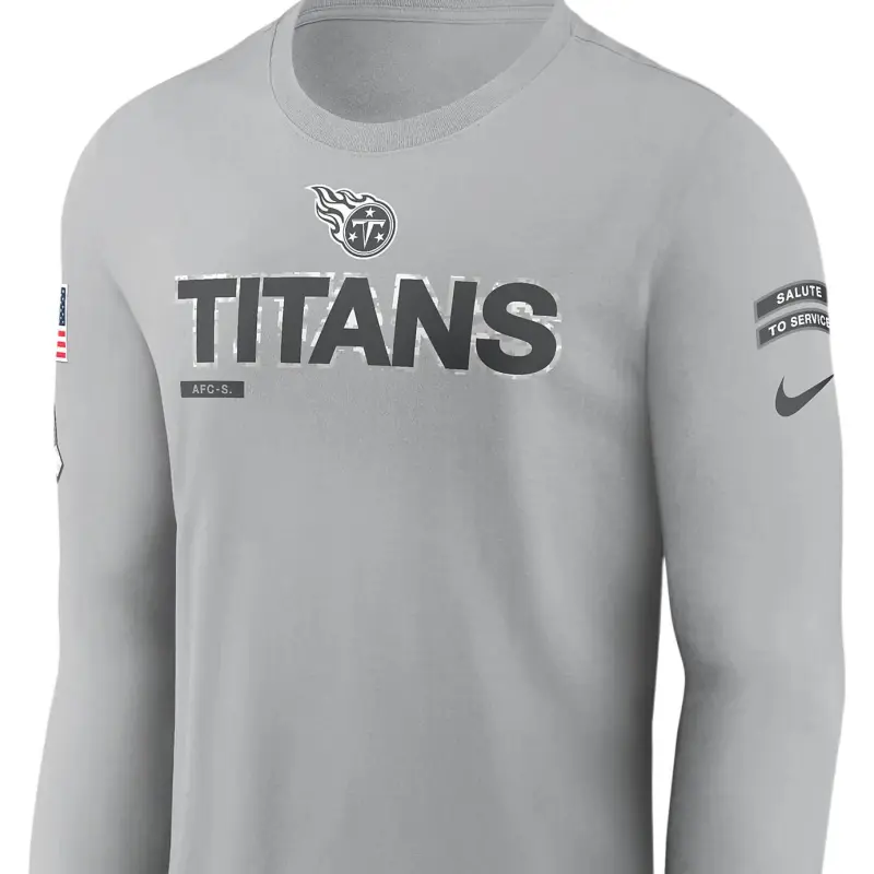 Nike Tennessee Titans Salute To Service Mascot Edge Legend Men's Nike Nfl Long Sleeve T Shirt-2