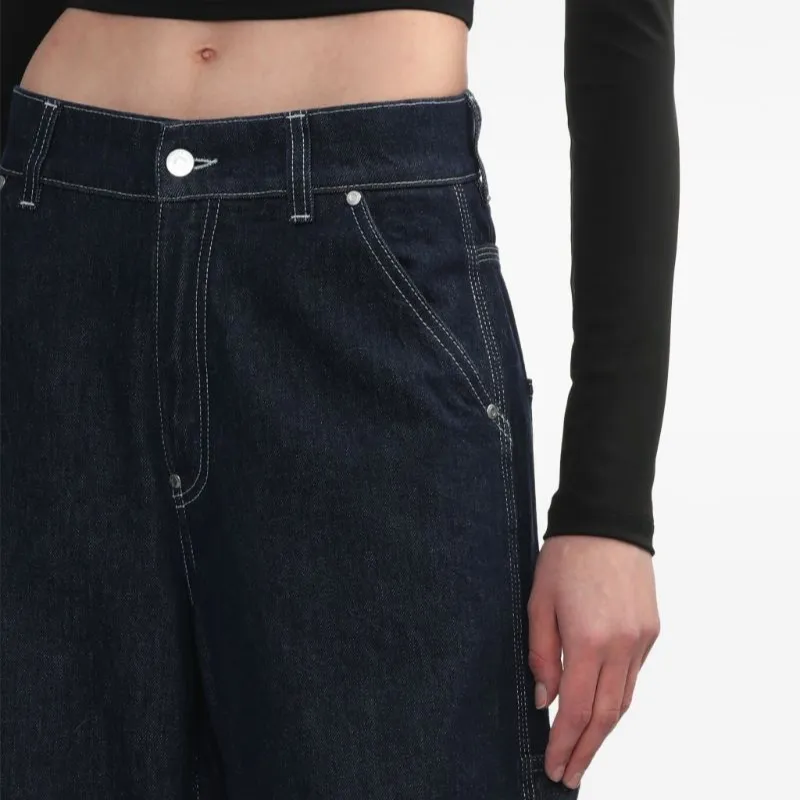 Stella McCartney Logo Detailed Wide Leg Jeans-5