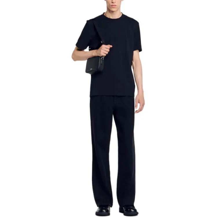 Sandro Embroidered logo T shirt-1
