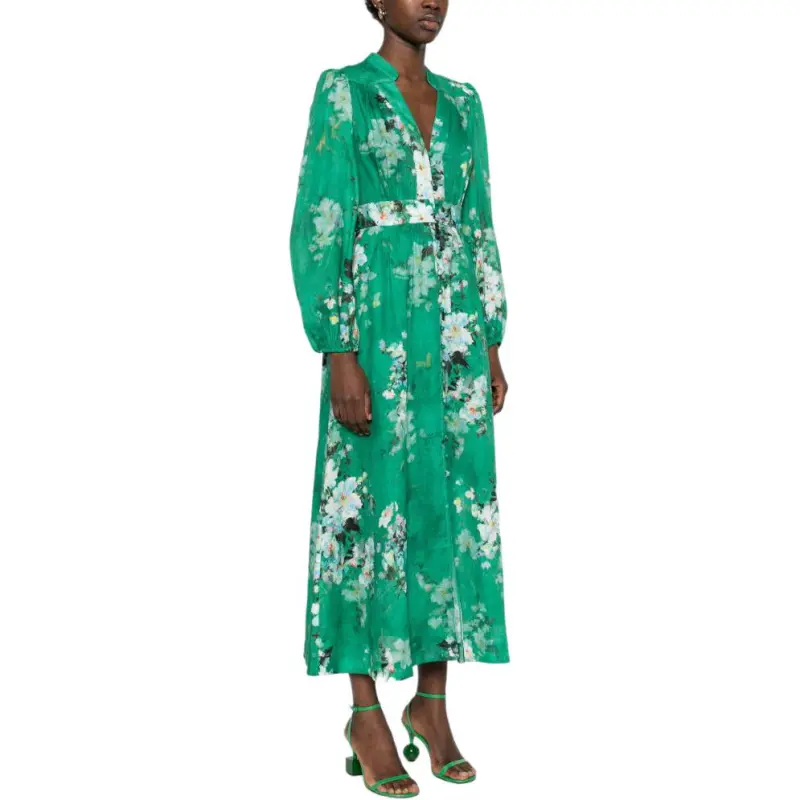 Zimmermann Everley Plunge V Neck Midi Dress-3