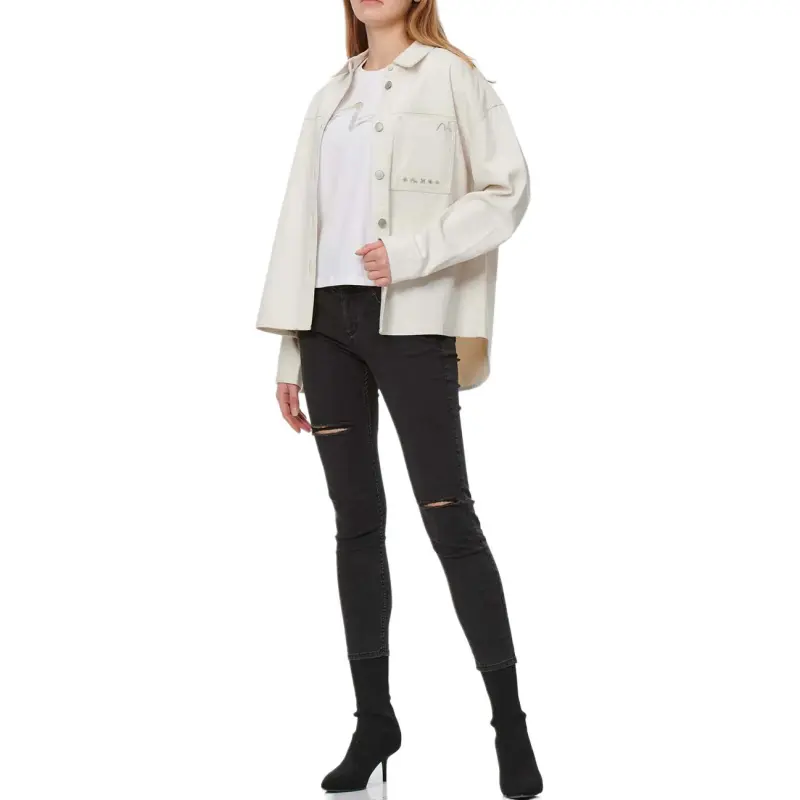 EVISU Denim Jackets Women's White-4