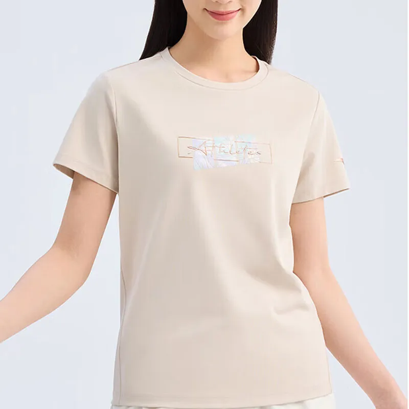 Anta Variety Training Collection Regular T Shirt Women's Cloud Stone Gray-3
