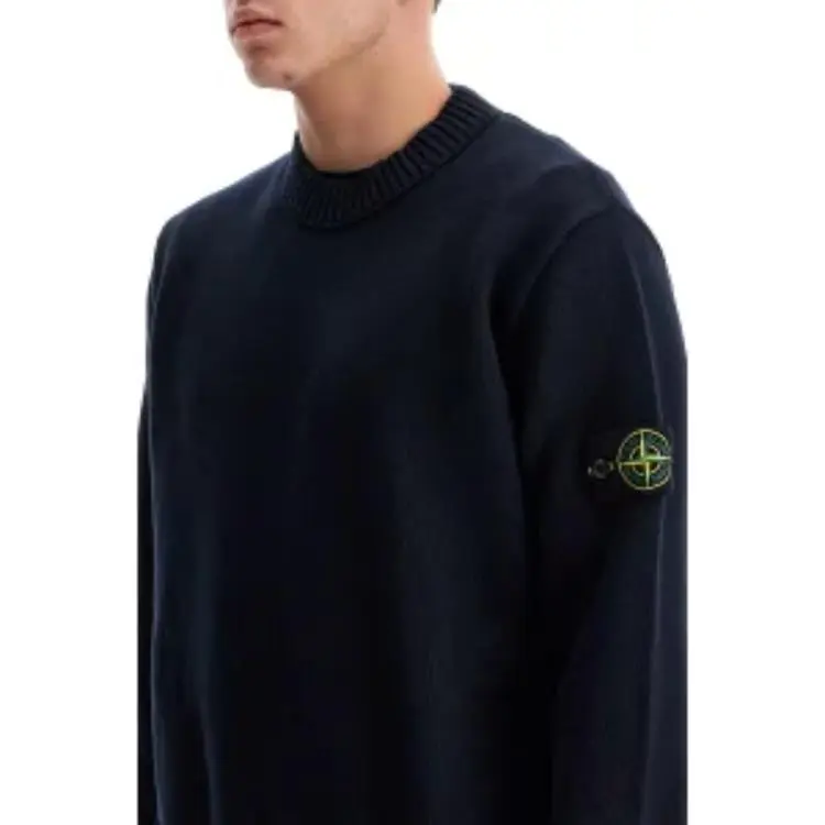 STONE ISLAND Logo Patch Crewneck Jumper-4