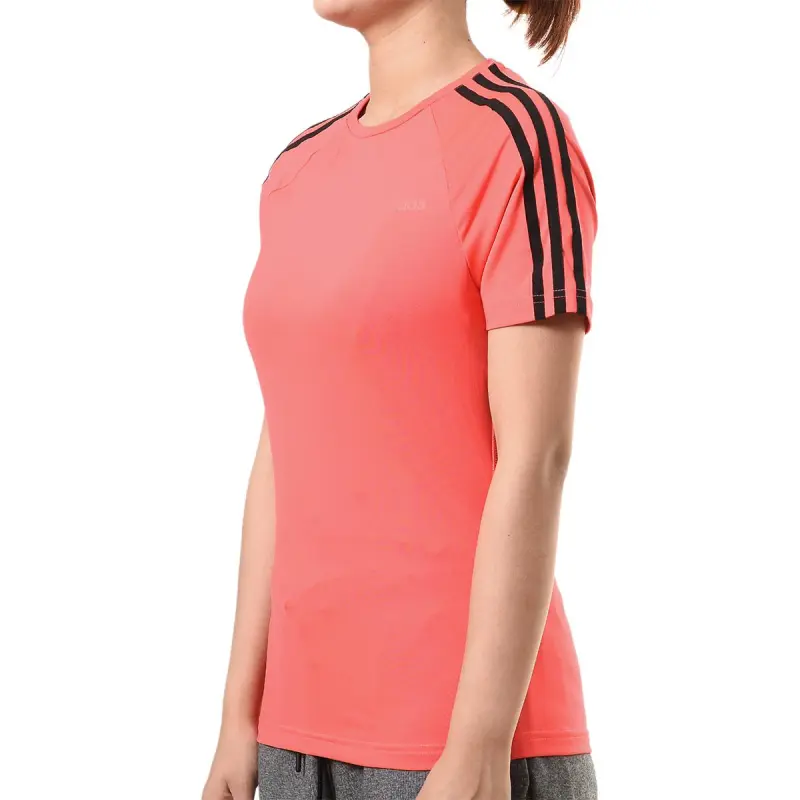 Adidas Raglan Sleeve T Shirt Women's Red-2