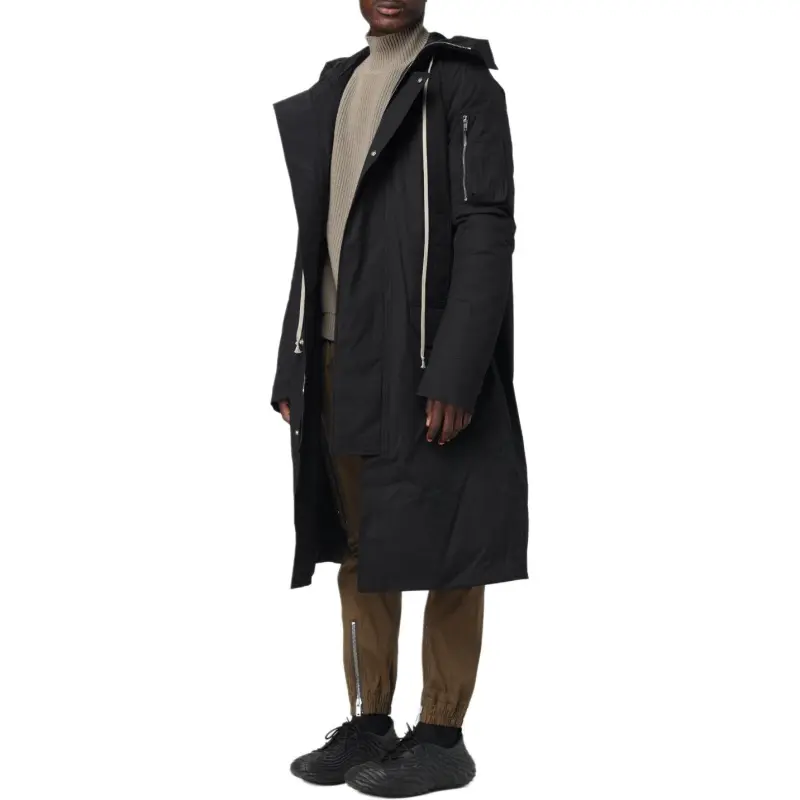 RICK OWENS Drawstring Hooded Coat-3