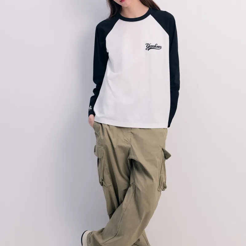 MLB SS24 Raglan Sleeve T Shirt Women's Black-3