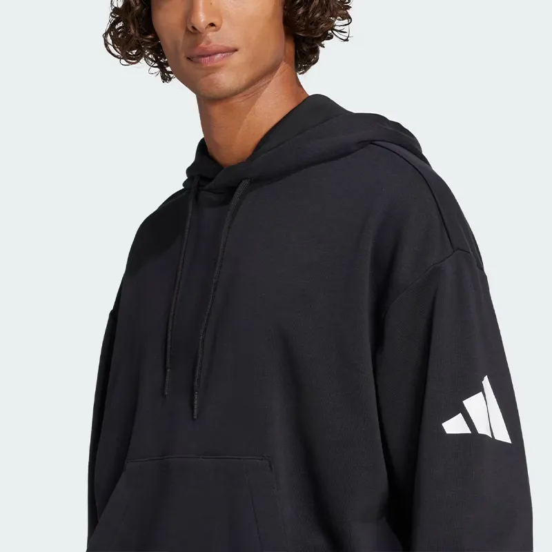 Adidas Free Shipping With AdiClub Essentials Loose Fit 3 Bar Logo French Terry Hoodie-4