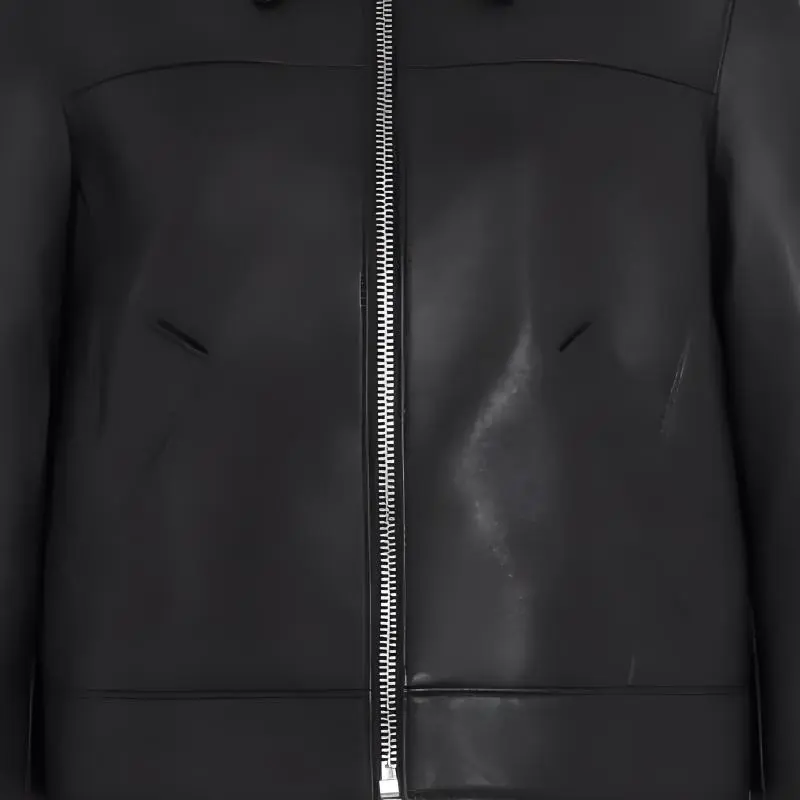 COACH SS23 Leather Jacket Women's Black-5