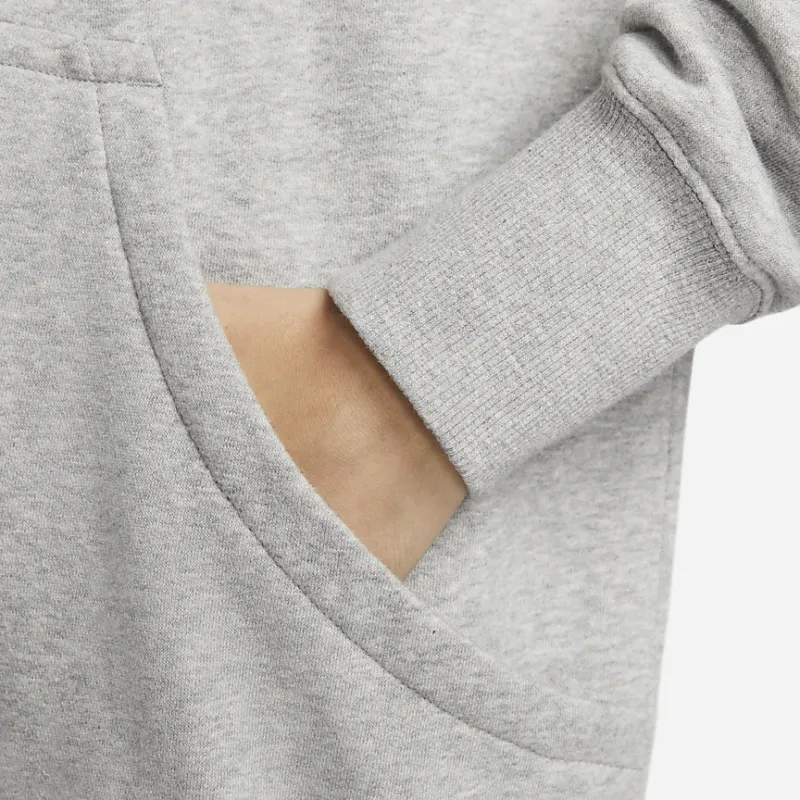 Nike Women's Phoenix Fleece Oversized Full Zip Hoodie Dark Grey Heather/Sail-5