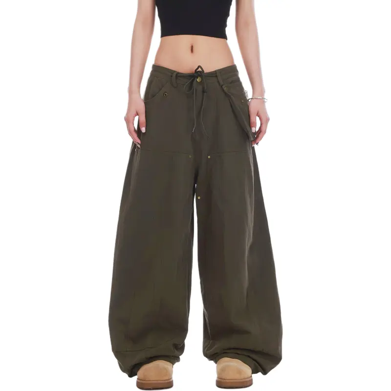 VINMUK Cargo Pants Unisex Army Green-2