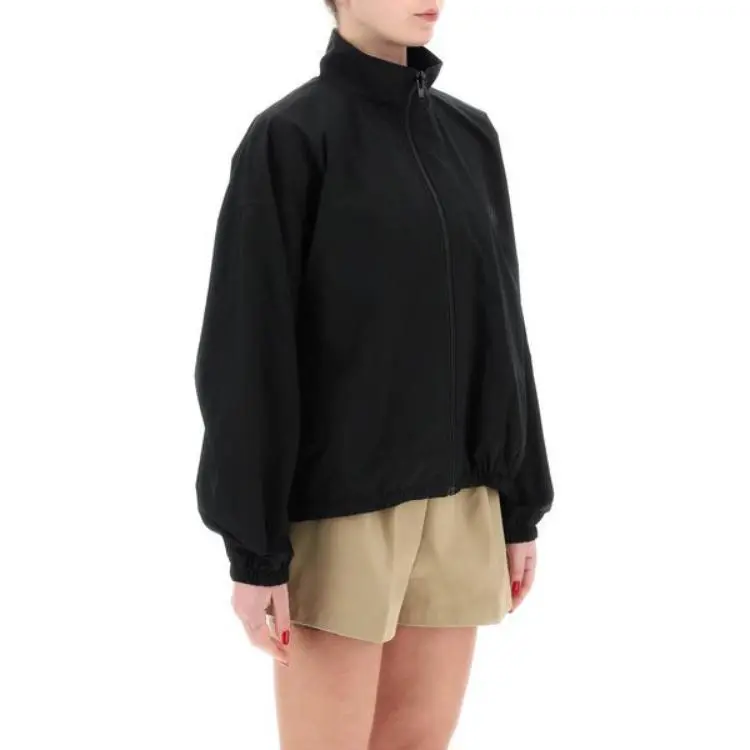 Alexander Wang Coaches Wang Puff Logo Track Jacket Black-2