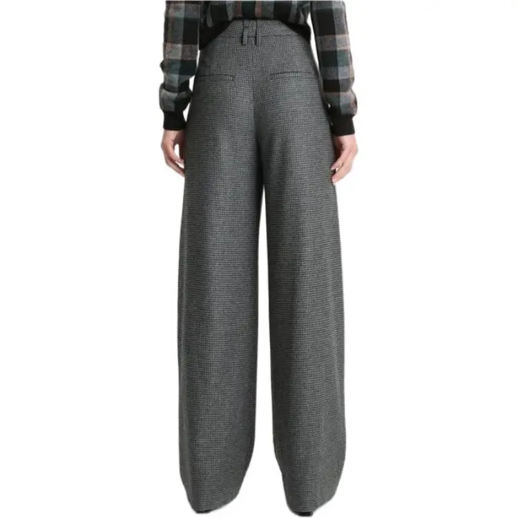 VINCE Checked Wide leg Trousers-1