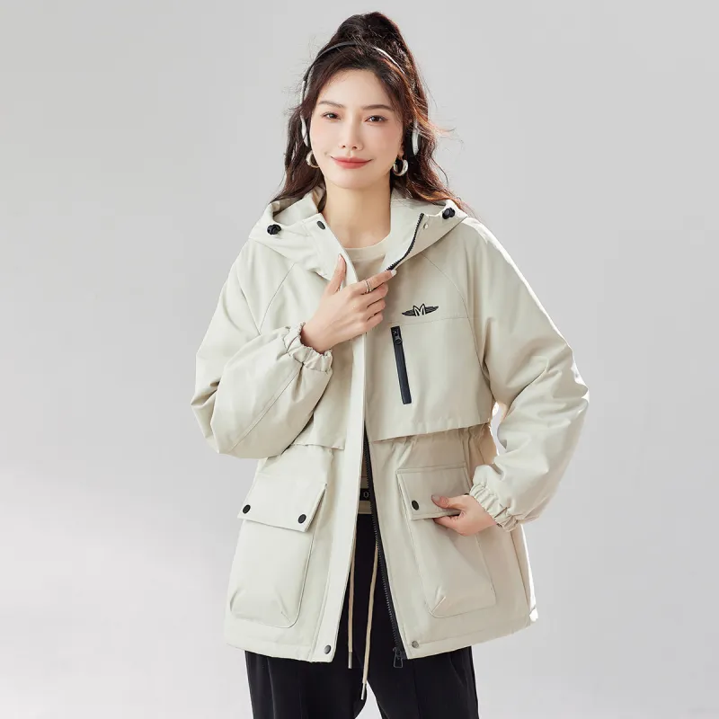 TERRE BLEUE Puffer Jacket Women's Beige-4