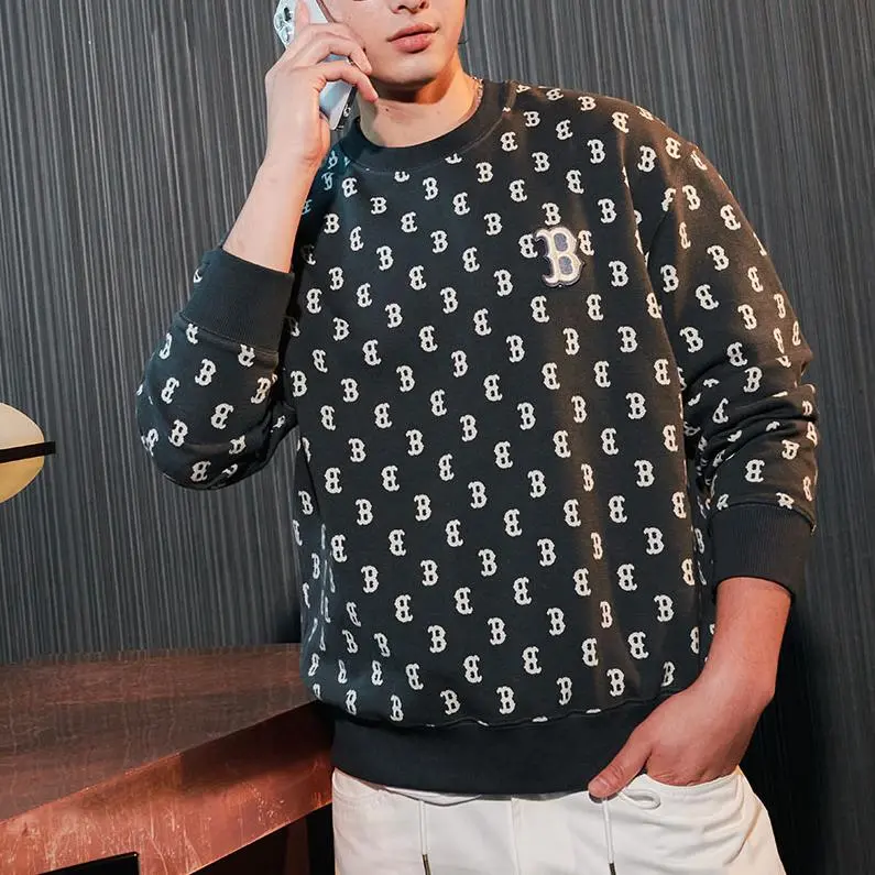 MLB Boston Red Sox Sweatshirt Unisex Charcoal Gray-2