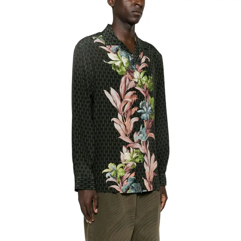 ETRO Floral Printed Collared Button Up Shirt-3