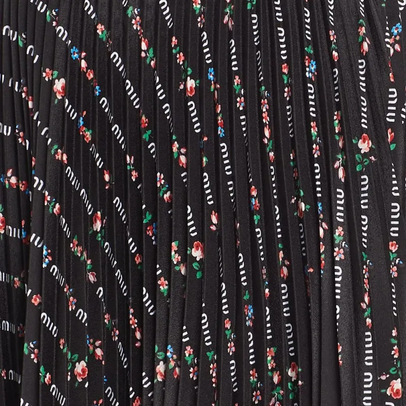 MIU MIU Casual Long Skirts Women's Black-4