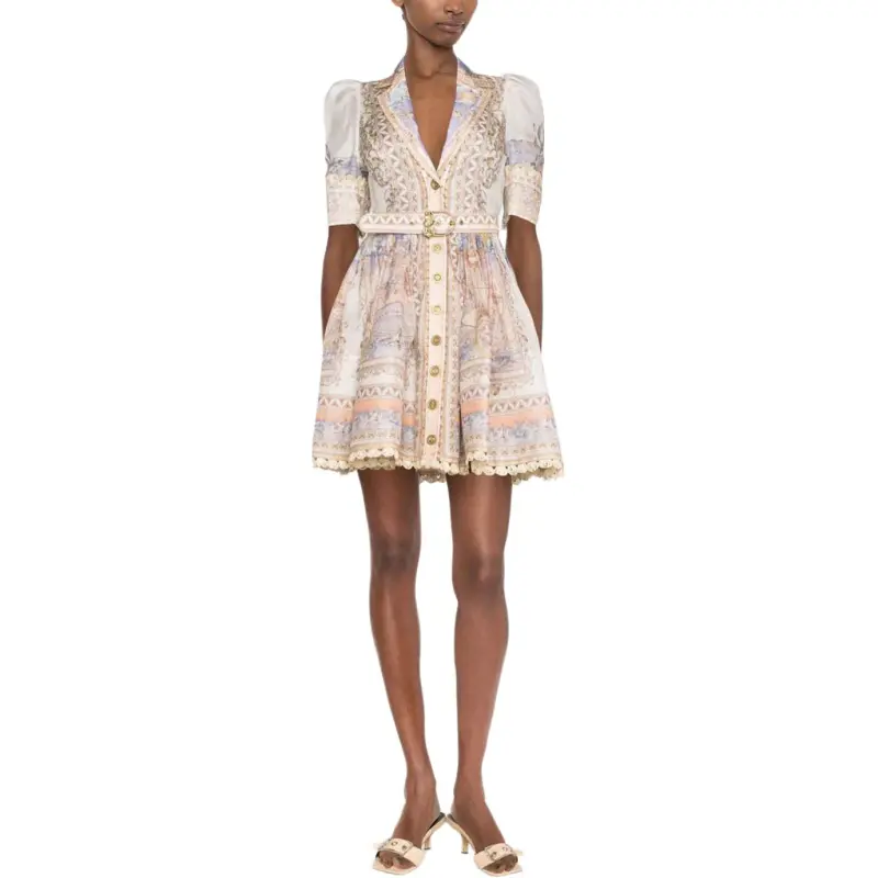 Zimmermann High Tide Belted Minidress-1