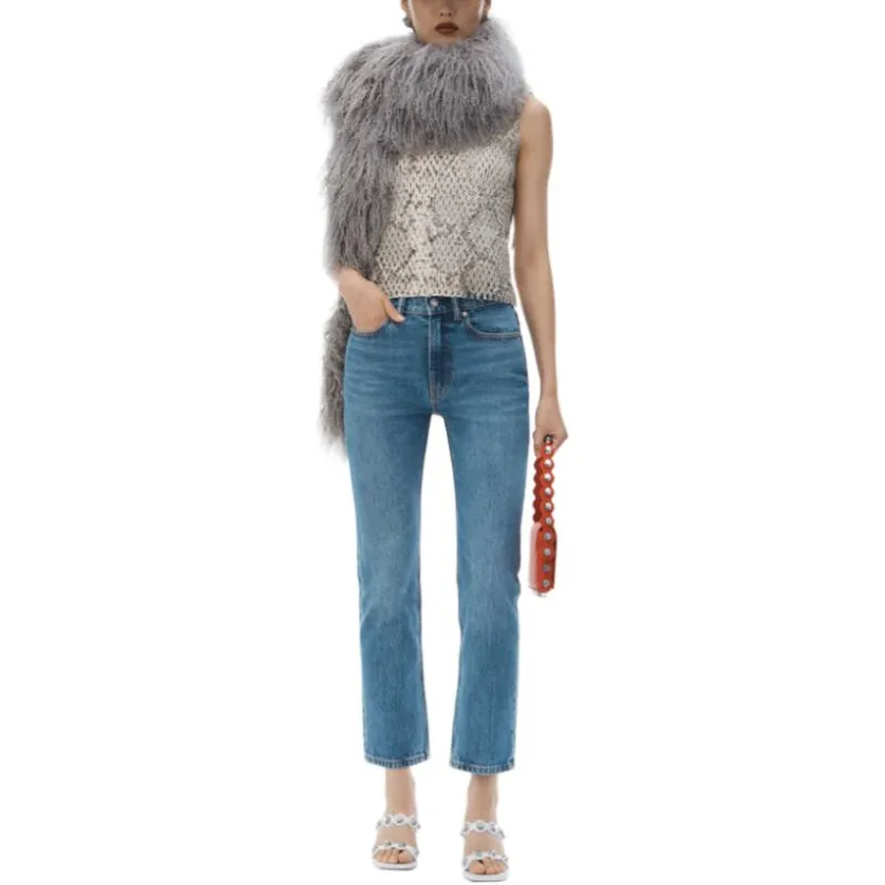 Alexander Wang High Waisted Cropped Jeans-1