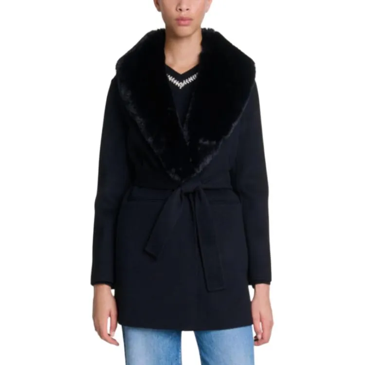 Maje Double faced Midi Coat-1