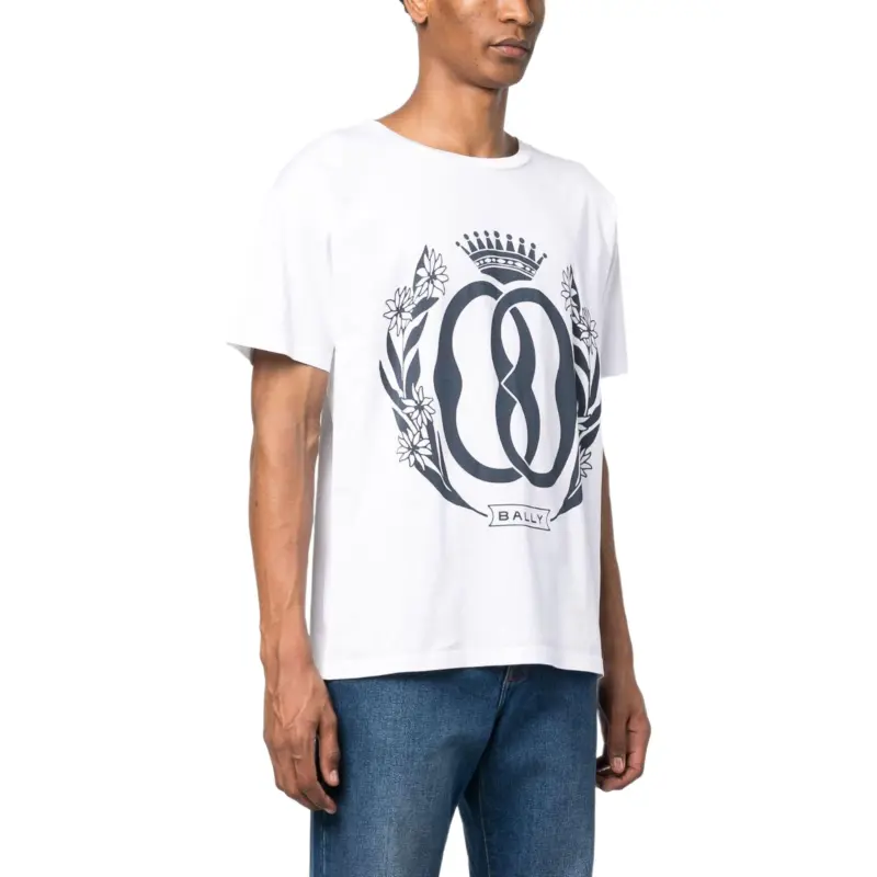 BALLY Logo print Cotton T shirt-3