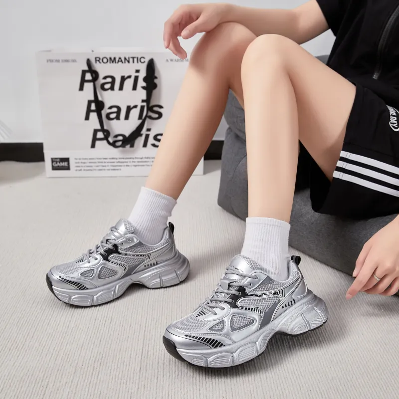 La Chapelle Wear resistant And Lightweight Low Top Chunky Sneakers Women's-9