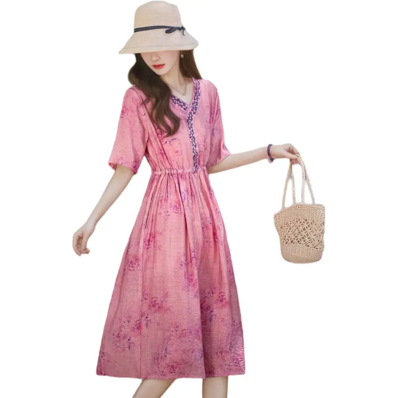 Fele.d Short Sleeved Dress Women's-2