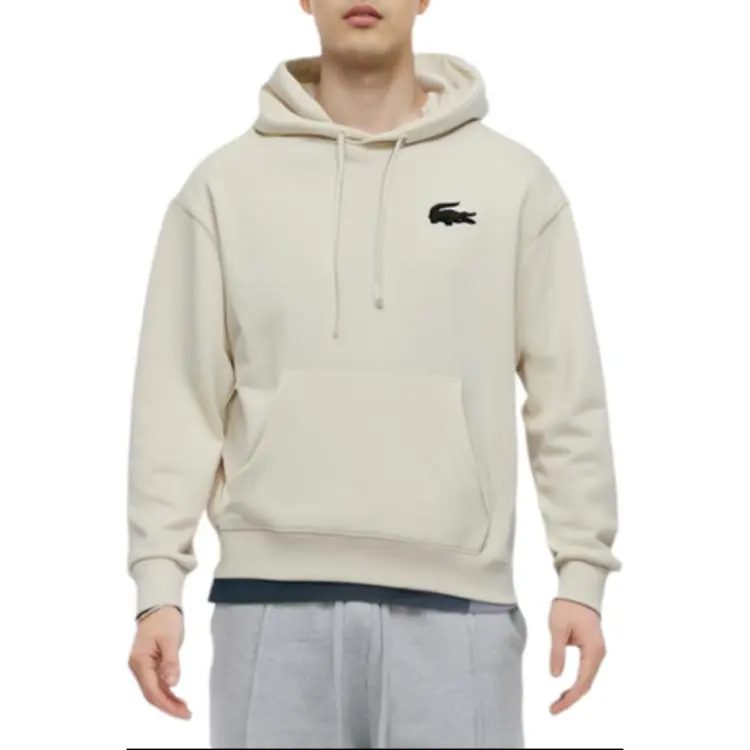 LACOSTE Logo-patch Stretch-cotton Hoodie-2