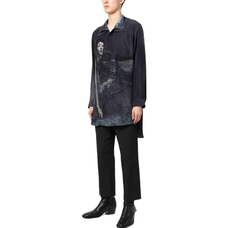 Yohji Yamamoto FW22 Shirt Men's Navy-3