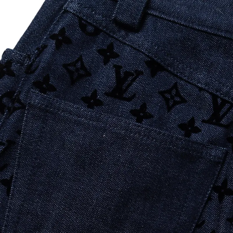 LOUIS VUITTON FW23 Denim Short Skirts Women's Blue-5