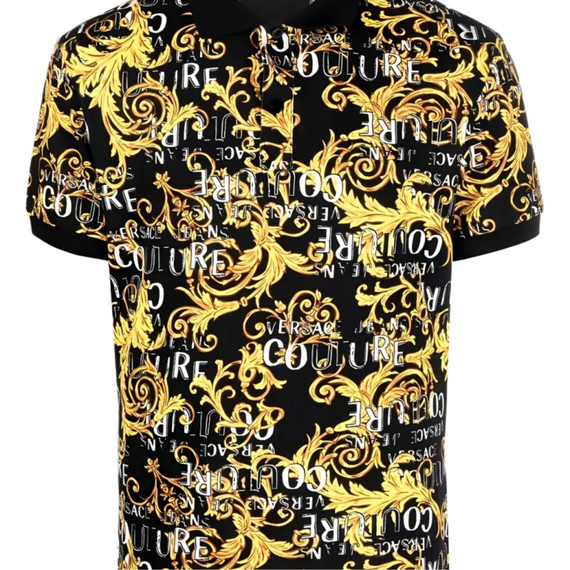 VERSACE JEANS COUTURE Baroque print Polo Shirt-4