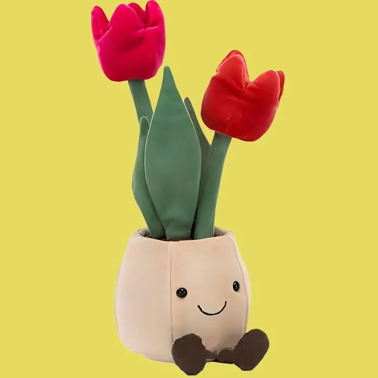 JELLYCAT Amuseables Tulip Pot Plush Toy-1