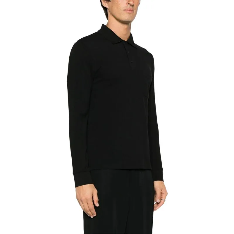 SAINT LAURENT Logo embroidered Polo Shirt-4