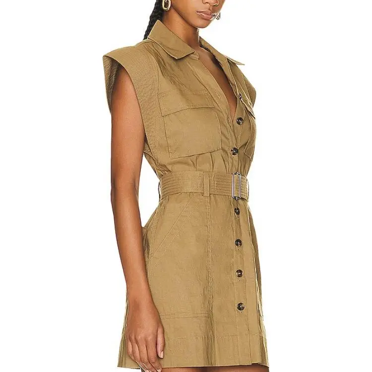 A.L.C. Sleeveless Dress Women's Olive-2