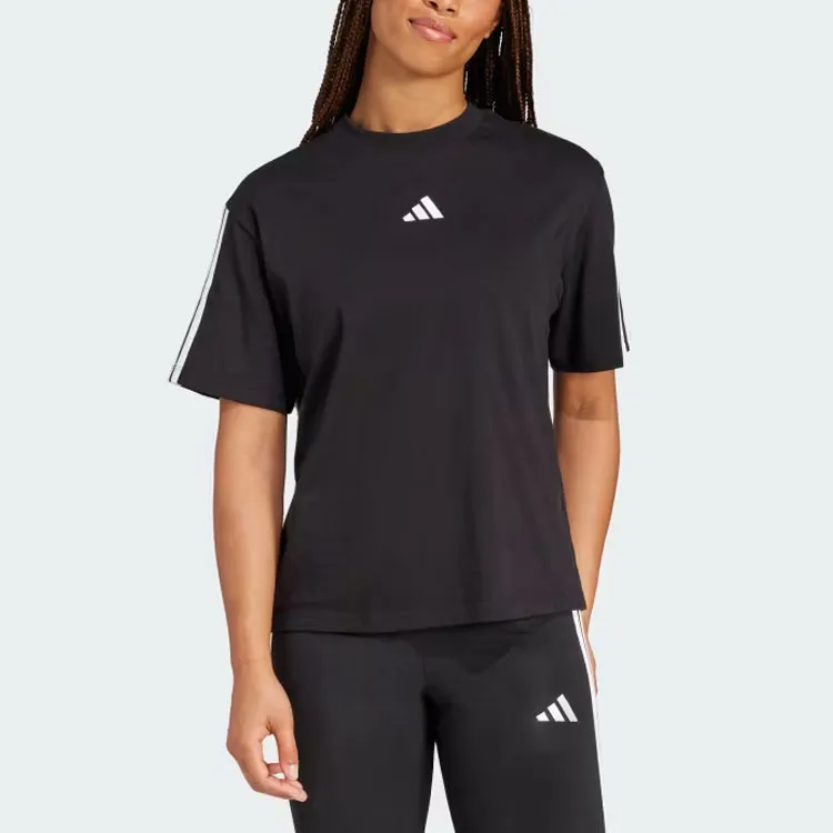 Adidas Free Shipping With AdiClub Essentials 3 Stripes Boyfriend Tee-1